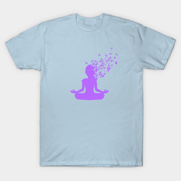 Meditation Fade into Birds T-Shirt by Food in a Can